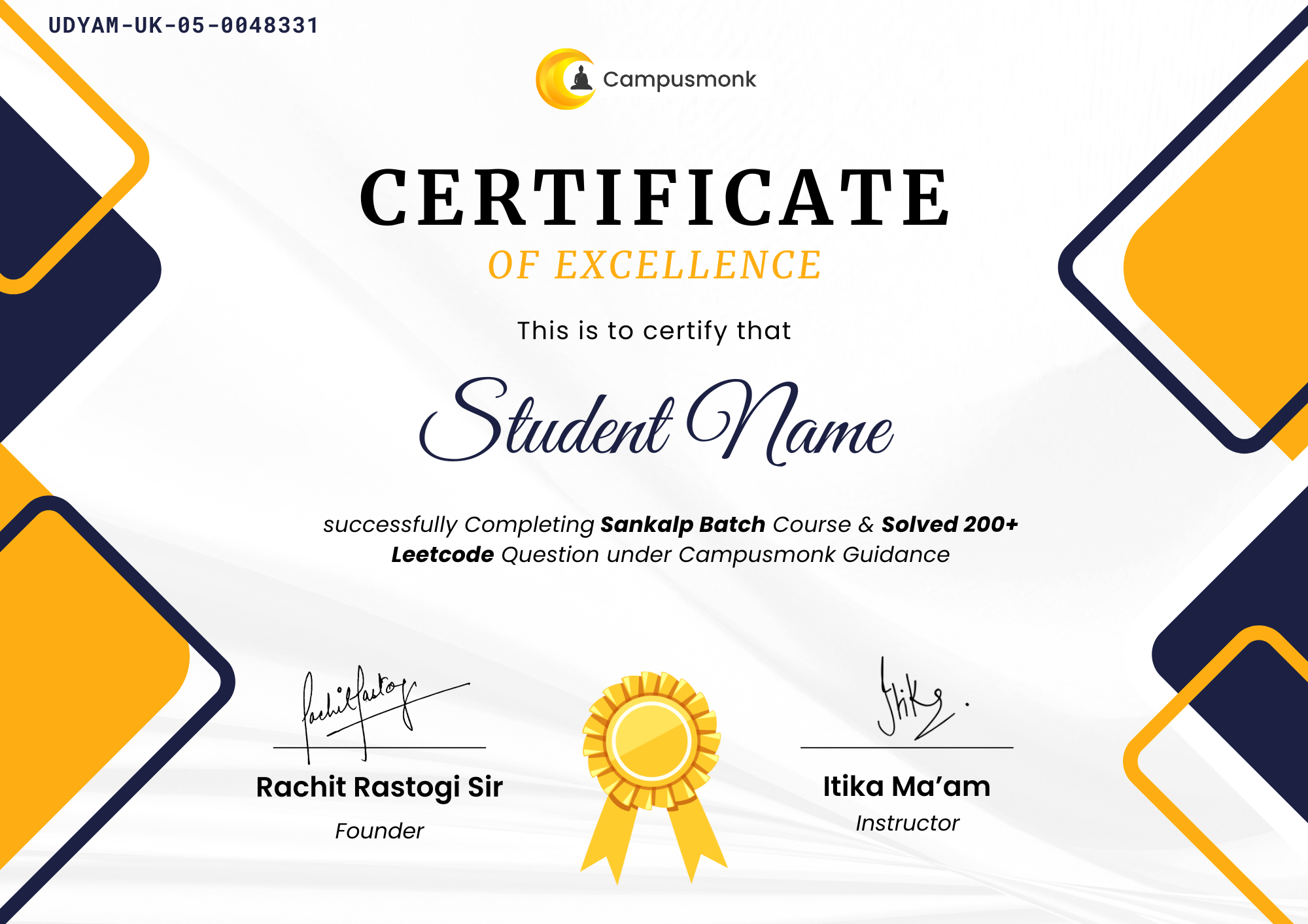 Certificate Sample